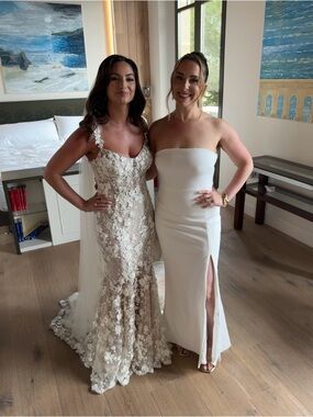 BHLDN ADALYNN STRAPLESS STRETCH CREPE MAXI GOWN